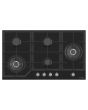 Teknix BITK290GH5B Gas Hob 5 Burner 90Cm Black Glass
