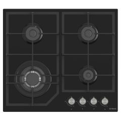 Teknix BITK260GHB Gas Hob 60Cm Black Glass