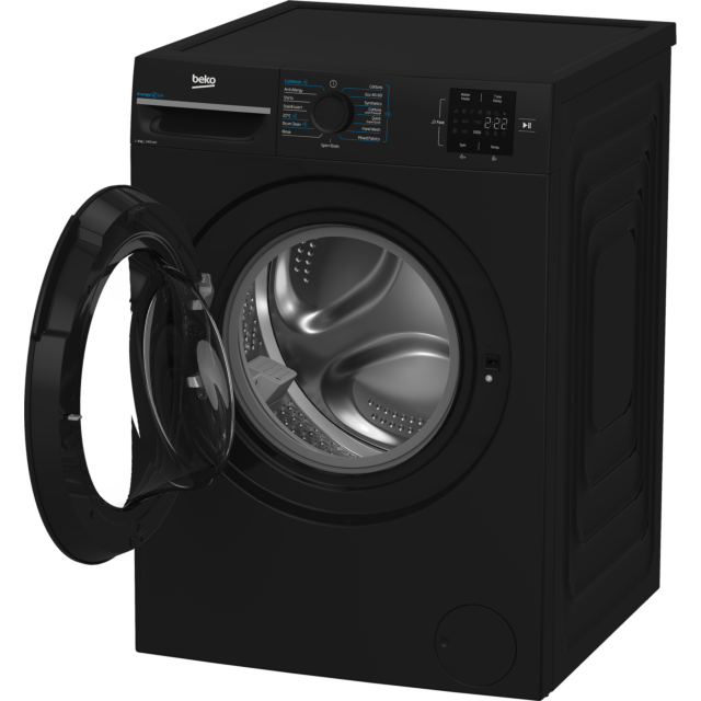 Beko BMN3WT3841B 8kg 1400 Spin RecycledTub Washing Machine - Black