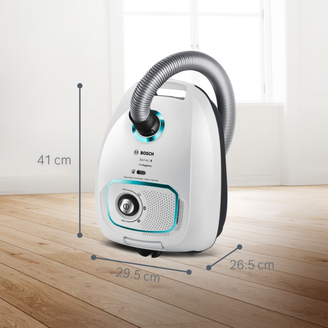 Bosch BGBS4HYGGB Serie 4 ProHygienic 600W 4.5kg Cylinder Vacuum Cleaner - White