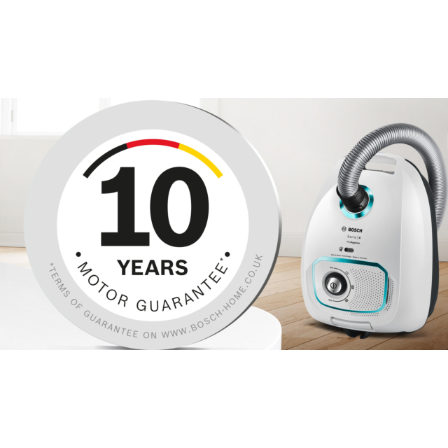 Bosch BGBS4HYGGB Serie 4 ProHygienic 600W 4.5kg Cylinder Vacuum Cleaner - White