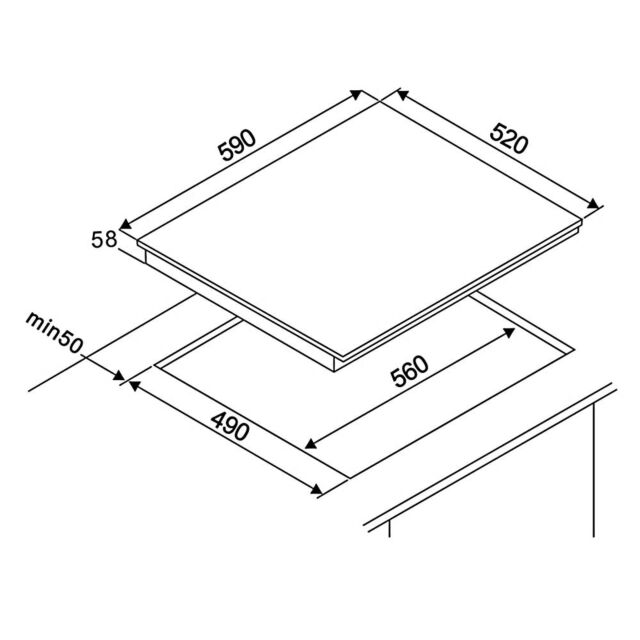 Teknix SCIH6PISL Induction Hob 60Cm Plug In