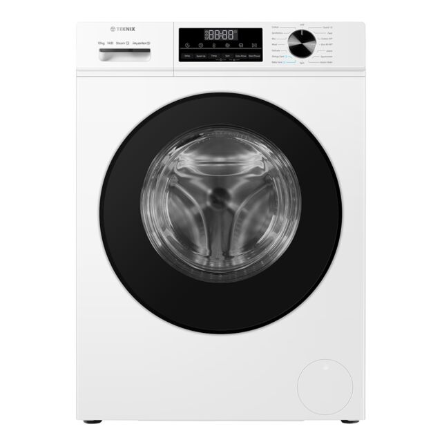 Teknix TK3W1014XW Washing Machine 10Kg 1400Spin White