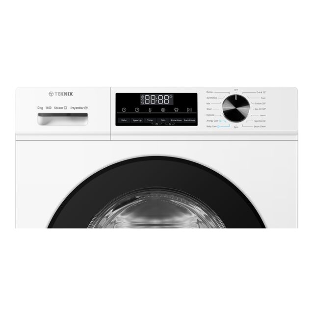 Teknix TK3W1014XW Washing Machine 10Kg 1400Spin White