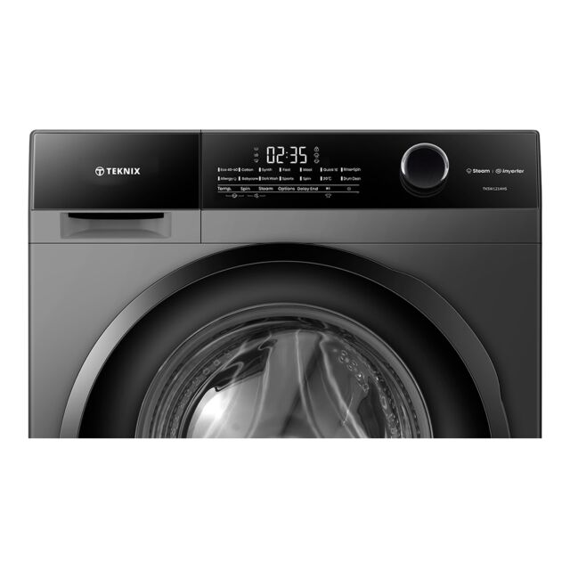 Teknix TK5W1214HS Washing Machine 12Kg 1400Spin Titanium