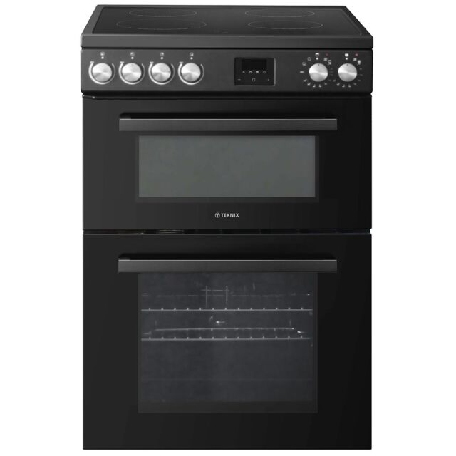 Teknix TKED64B Ceramic Double Oven Cooker 60Cm Black